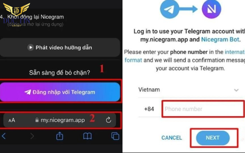 Đăng nhập vào Website my.nicegram.app